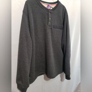 Charcoal Grey Sherpa Lined Henley Sweater Coleman
